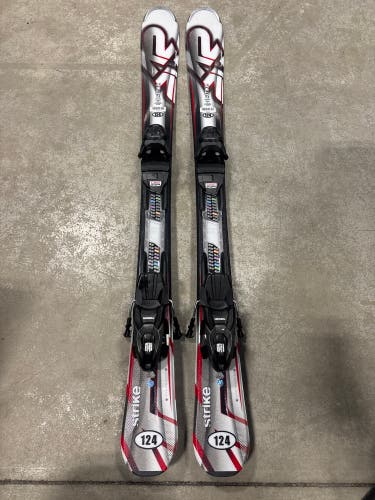 K2 Strike 124 cm Skis With Marker M2 10 Quikclik GW Bindings (New)