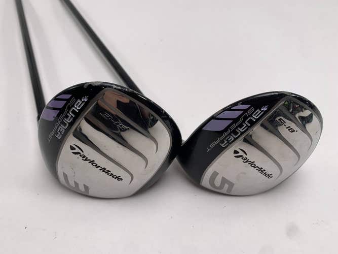 TaylorMade Burner Superfast 3 & 5 Fairway Wood Set 15* 18* Superfast Ladies RH