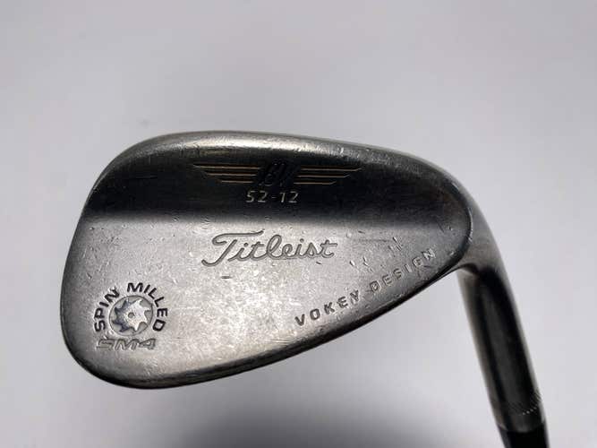 Titleist Vokey Spin Milled SM4 Black Gap Wedge GW 52* 12 Wedge Steel Mens RH