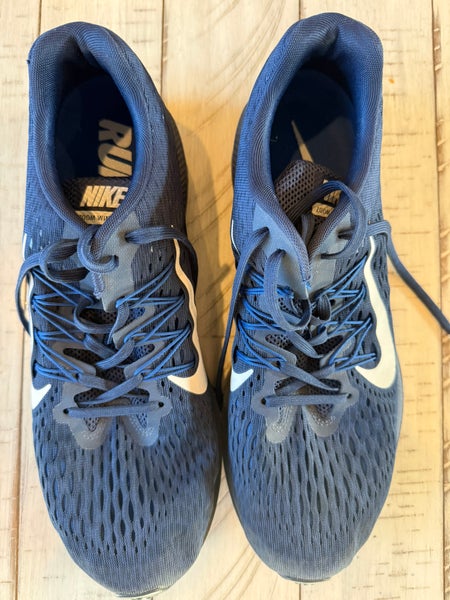Men's Size 10.5 (W 11.5) Adult Nike Air Zoom Winflo 5 Shoes Navy Blue (Used)