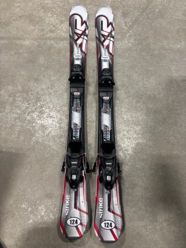 K2 Strike 124 cm Skis With Marker M2 10 Quikclik GW Bindings (New)