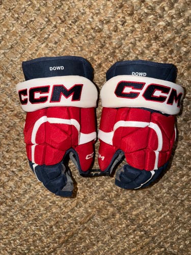 Washington Capitals Nic Dowd Game Used Worn CCM HG12 Hockey Gloves 14” NHL #2