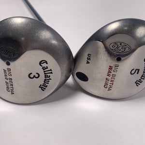 Callaway Big Bertha Warbird 3 & 5 Fairway Wood Set 15* 18* Ladies Gems RH