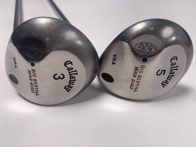 Callaway Big Bertha Warbird 3 & 5 Fairway Wood Set 15* 18* Ladies Gems RH