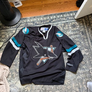 San Jose Sharks Black Alternative Jersey 2001-2007 Size Large