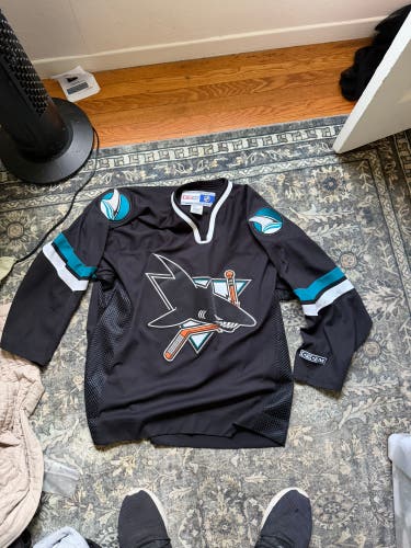 San Jose Sharks Black Alternative Jersey 2001-2007 Size Large
