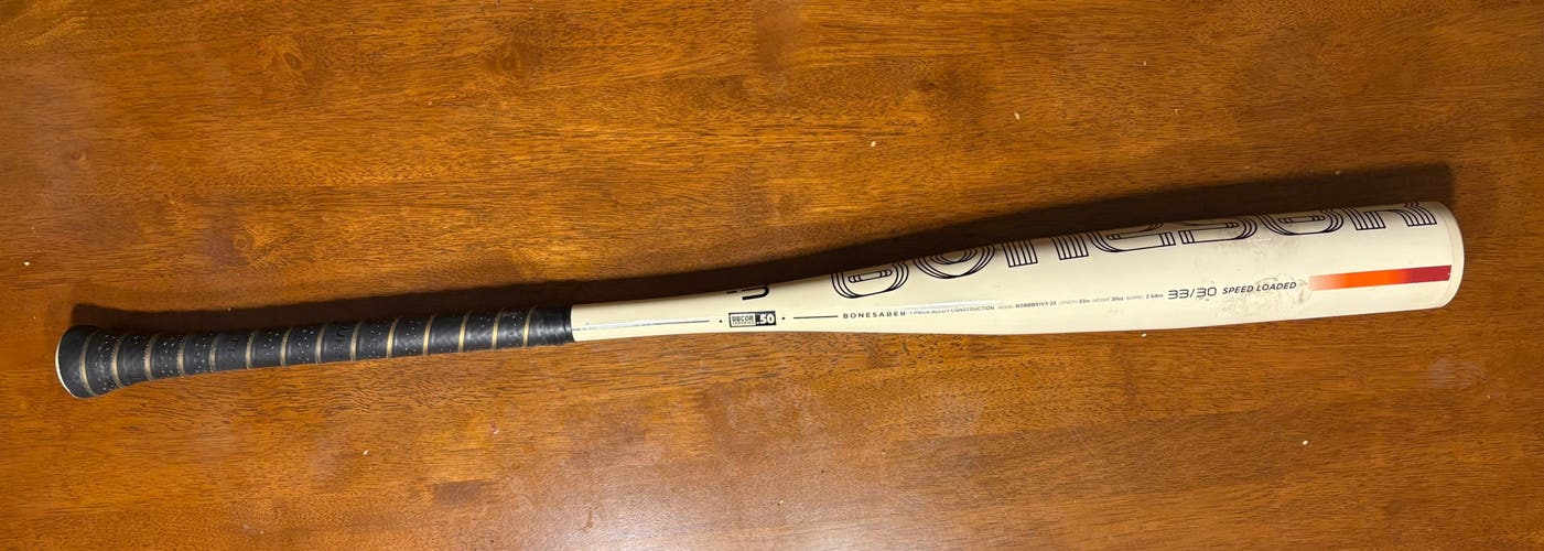Lightly Used - 2023 Warstic Bonesaber Alloy BBCOR Certified Bat (-3) 30 oz 33" (Used)