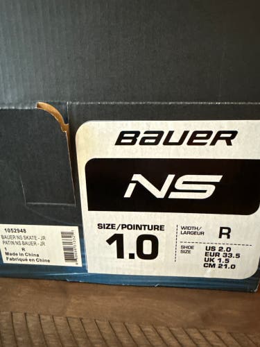 2018 Bauer NS Hockey Skates Regular Width Size 1 (New)