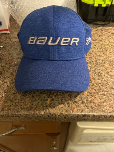 Blue and Gray New Era Men's Small / Medium Bauer Hat (Used)