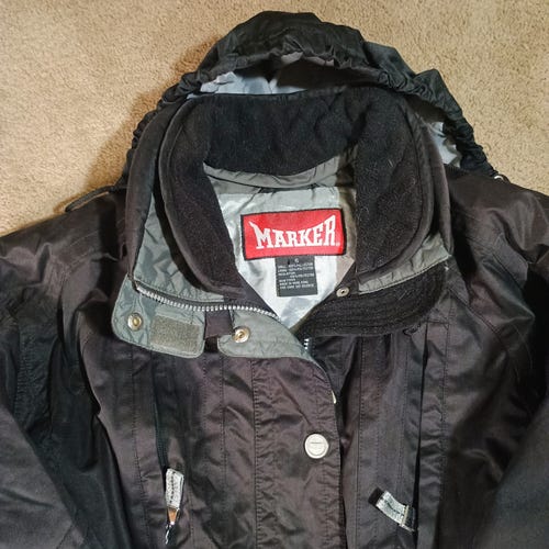 One Piece Snow Suit Woman Size 6 Black Insulated Snowmobile Suit Women by Marker