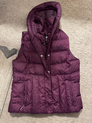 Columbia women's purple hooded puffer vest