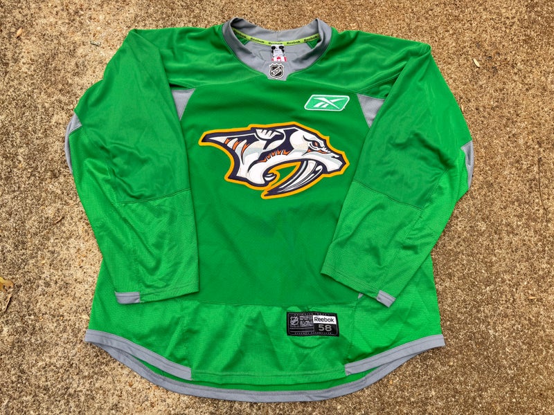 Pro Stock Nashville Predators Green Size 58 Adult Unisex Reebok Jersey (Used)