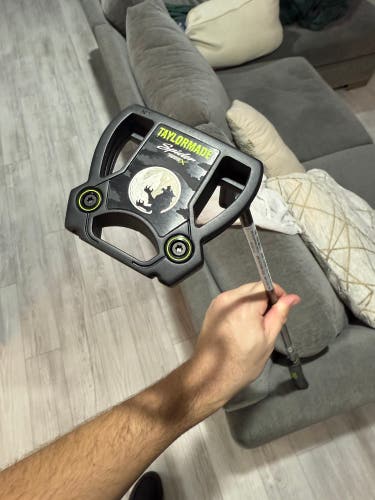 Black Men's 2025 TaylorMade Spider Tour X Black Slant Mallet Right Handed Putter 34" (New)