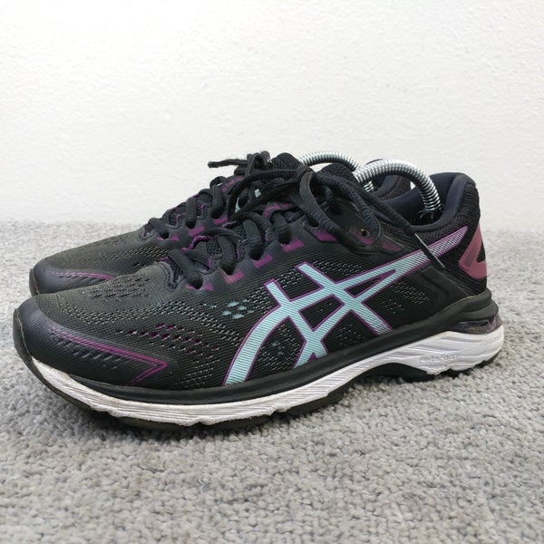 Asics GT 2000 7 Womens Size 6.5 Running Shoes Black Purple Sneakers Low Top