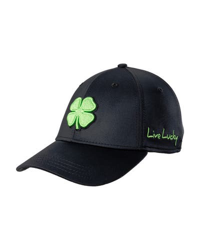 NEW Black Clover Live Lucky Premium Clover #51 Black Fitted S/M Golf Hat