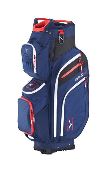 NEW Mizuno BR-D4C Navy/Red Golf Cart Bag