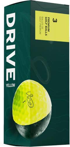 Vice Golf Drive Golf Balls (Yellow, 3pk) 1 Sleeve 2025 NEW