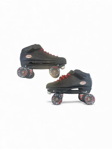 Used Riedell Senior Roller Quad Skates Black Senior 10 11873-S000226314