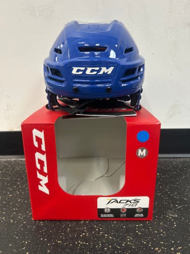 Medium Blue CCM Tacks 710 (New) Helmet Item#CCM710