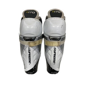 Used Bauer SUPREME S170 Youth Shin Guards White 10" 11847-S000032064