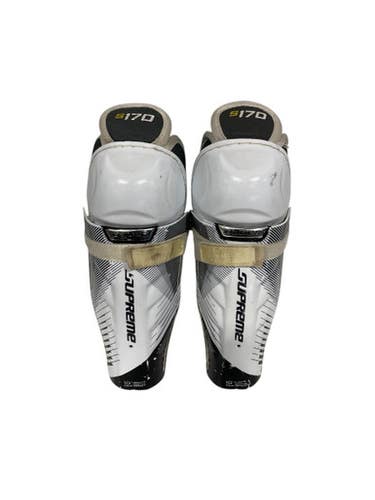 Used Bauer SUPREME S170 Youth Shin Guards White 10" 11847-S000032064