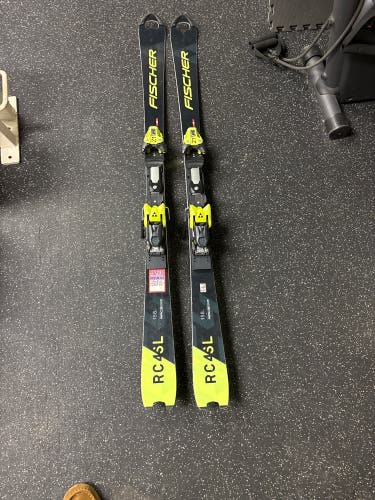 Unisex Fischer RC4 SL 158 cm Racing Skis With Bindings Max Din 17 (Used)