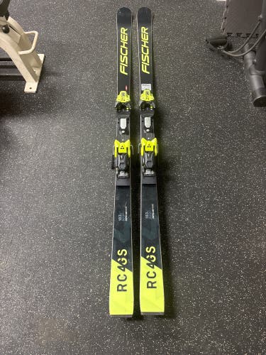 Unisex Fischer RC4 GS 183 cm Racing Skis With Bindings Max Din 17 (Used)