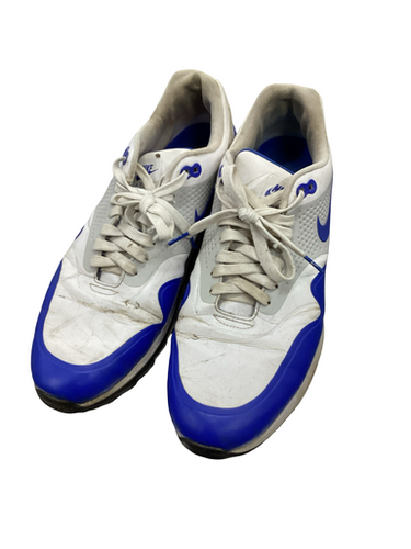 Used Nike AIR MAX Mens Golf Shoes Silver/White/Royal Senior 12 11613-S000173353