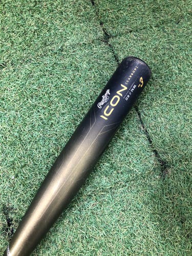 2023 Rawlings Icon Composite Bat BBCOR Certified (-3) Composite 30 oz 33" (Used)