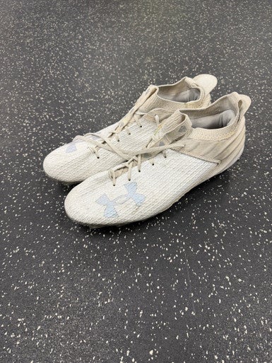 Used Under Armour Adult FB Cleats White Senior 13 11849-S000035592