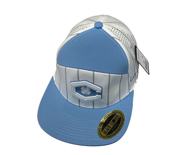 NEW Black Clover Live Lucky Jordan Flatbill White/Carolina Blue Adjustable