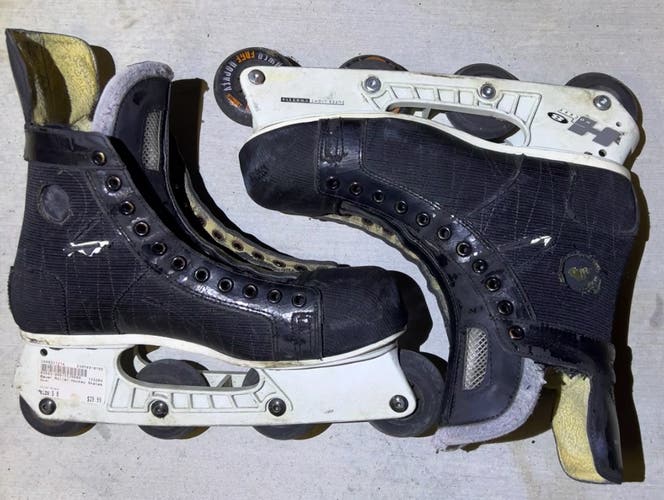Bauer H8 Inline Skates Regular Width Size 8 *BEAT UP BUT USEABLE*