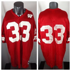 Vintage Wisconsin Badgers Ron Dayne #33 Football Jersey (2XL-52) Champion Red