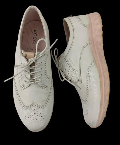 ECCO Women's S-Classic Hydromax Golf Shoe Sz US 11 EW Color White/Lt Pink