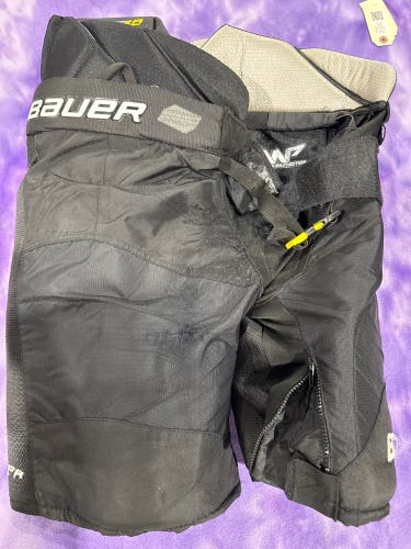 Black Senior Medium Bauer Supreme Ultrasonic Hockey Pants (Used)