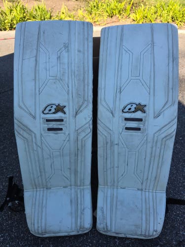 White 31" Intermediate Brian's Optik X3 Goalie Leg Pads (Used)