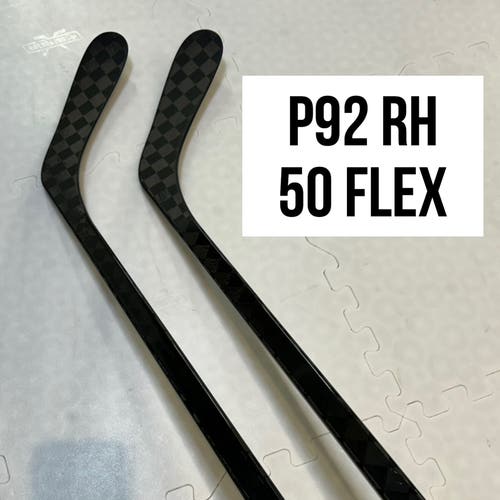 Junior(2x)Right P92 50 Flex 57” ProBlackStock™ Unbranded Blackouts Pro Stock Nexus Hockey Sticks