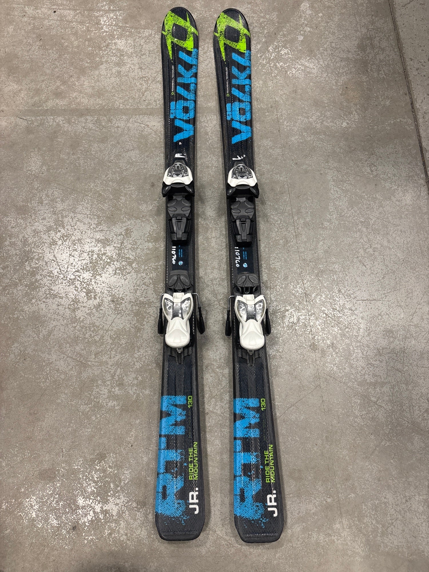 Volkl RTM Jr 120 cm Skis With Marker 4.5 Bindings (Used