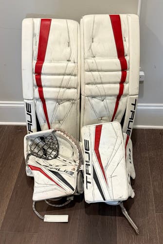 True 12.2 Pro Stock Goalie set White/Red/Black 33”+2