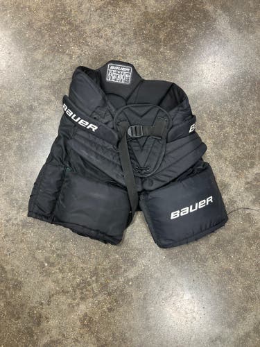 Black Junior Medium Bauer S170 Hockey Goalie Pants (Used)