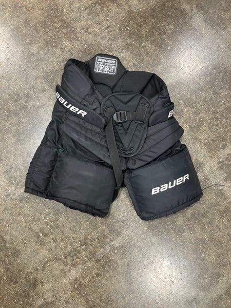 Black Junior Medium Bauer S170 Hockey Goalie Pants (Used)