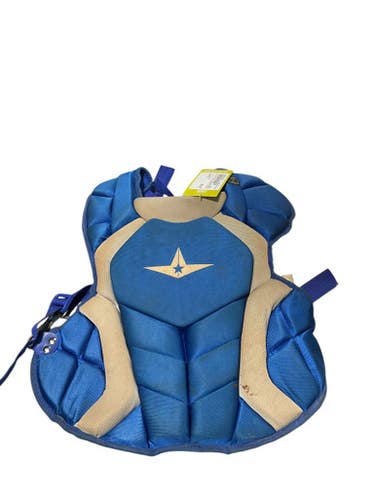 Used All-Star BLU ALLSTAR CHEST PROTECTOR Catchers Chest Protector Royal Blue Youth 11834-S000044500