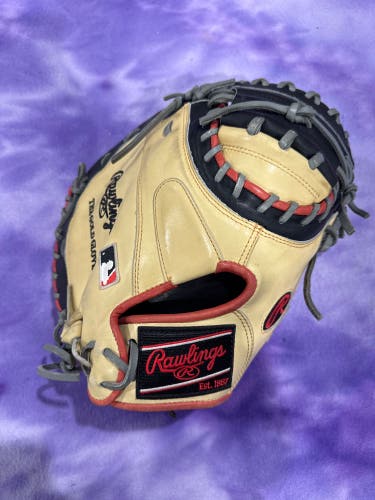 Brown Rawlings Heart of the Hide RH Catcher's Baseball Glove 33" (Used)