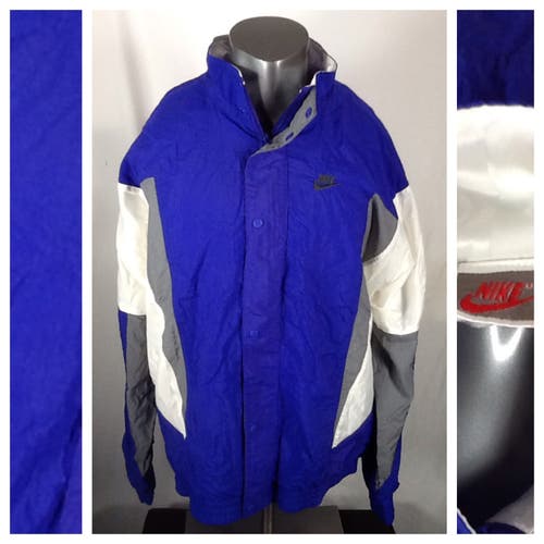 Vintage 90’s Nike Full Zip Up Insulated Windbreaker Jacket (XL) Swoosh Nylon