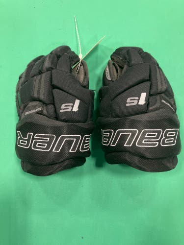 Black Youth Bauer Supreme 1S Gloves 9" (Used)