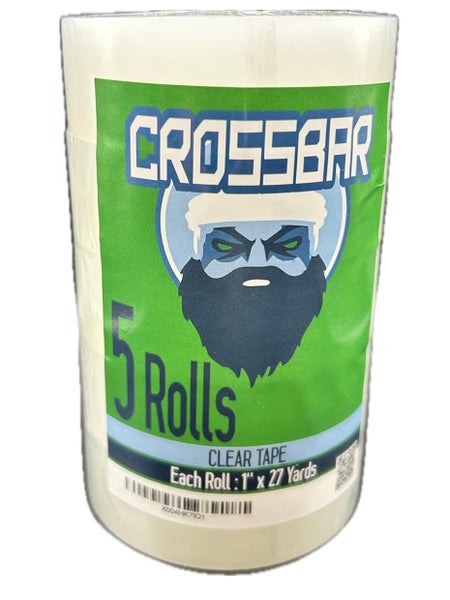 Crossbar Clear Hockey Tape – 5 Pack (1 in x 27 Yards Each)