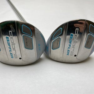 Cobra Baffler T Rail Womens 3&5 Fairway Wood Set 18* 20* Tour AD G 55g Ladies RH