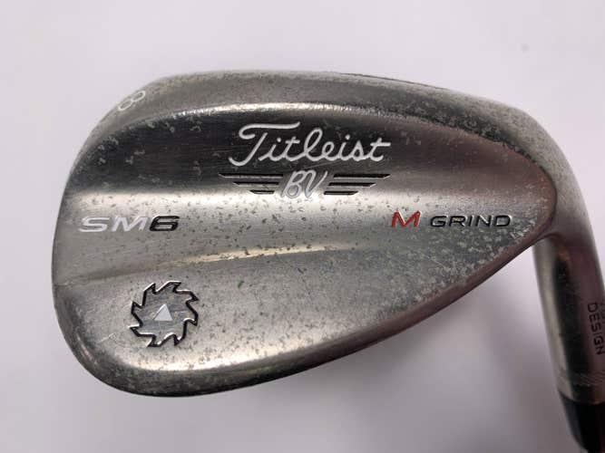 Titleist Vokey SM6 Tour Chrome Lob Wedge LW 58* 8 M-Grind TT DG S300 Stiff RH