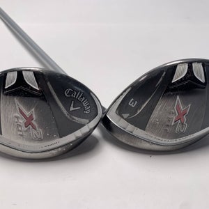 Callaway X2 Hot 3 & 5 Fairway Wood Set 15* 18* Aldila Ladies Graphite Womens RH