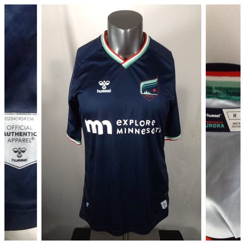 Minnesota Aurora Jersey Adult (Med) Official Soccer Hummel Explore Minnesota